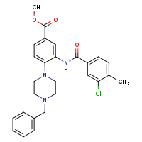 methyl 4-(4-benzylpiperazin-1-yl)-3-(3-chloro-4-methylbenzamido)benzoate