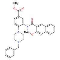 methyl 4-(4-benzylpiperazin-1-yl)-3-(3-methoxynaphthalene-2-amido)benzoate