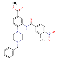 methyl 4-(4-benzylpiperazin-1-yl)-3-(3-methyl-4-nitrobenzamido)benzoate