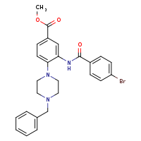 methyl 4-(4-benzylpiperazin-1-yl)-3-(4-bromobenzamido)benzoate