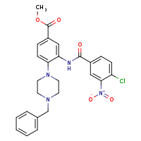 methyl 4-(4-benzylpiperazin-1-yl)-3-(4-chloro-3-nitrobenzamido)benzoate