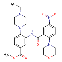 methyl 4-(4-ethylpiperazin-1-yl)-3-[2-(morpholin-4-yl)-5-nitrobenzamido]benzoate