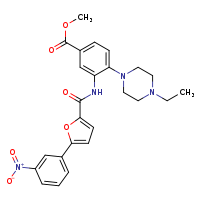 methyl 4-(4-ethylpiperazin-1-yl)-3-[5-(3-nitrophenyl)furan-2-amido]benzoate