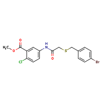 methyl 5-(2-{[(4-bromophenyl)methyl]sulfanyl}acetamido)-2-chlorobenzoate