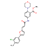 methyl 5-[(2E)-3-[5-(3-chloro-4-methylphenyl)furan-2-yl]prop-2-enamido]-2-(morpholin-4-yl)benzoate
