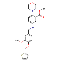 methyl 5-({[3-methoxy-4-(thiophen-2-ylmethoxy)phenyl]methyl}amino)-2-(morpholin-4-yl)benzoate