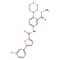methyl 5-[5-(3-chlorophenyl)furan-2-amido]-2-(morpholin-4-yl)benzoate