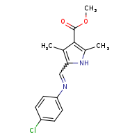 methyl 5-[(E)-[(4-chlorophenyl)imino]methyl]-2,4-dimethyl-1H-pyrrole-3-carboxylate
