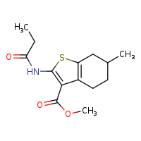 methyl 6-methyl-2-propanamido-4,5,6,7-tetrahydro-1-benzothiophene-3-carboxylate