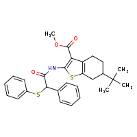 methyl 6-tert-butyl-2-[2-phenyl-2-(phenylsulfanyl)acetamido]-4,5,6,7-tetrahydro-1-benzothiophene-3-carboxylate
