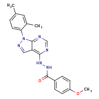 N'-[1-(2,4-dimethylphenyl)pyrazolo[3,4-d]pyrimidin-4-yl]-4-methoxybenzohydrazide