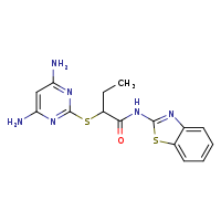 N-(1,3-benzothiazol-2-yl)-2-[(4,6-diaminopyrimidin-2-yl)sulfanyl]butanamide