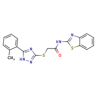 N-(1,3-benzothiazol-2-yl)-2-{[5-(2-methylphenyl)-1H-1,2,4-triazol-3-yl]sulfanyl}acetamide