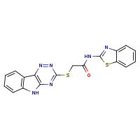 N-(1,3-benzothiazol-2-yl)-2-{5H-[1,2,4]triazino[5,6-b]indol-3-ylsulfanyl}acetamide