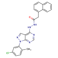N'-[1-(5-chloro-2-methylphenyl)pyrazolo[3,4-d]pyrimidin-4-yl]-2-(naphthalen-1-yl)acetohydrazide