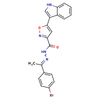 N'-[(1E)-1-(4-bromophenyl)ethylidene]-5-(1H-indol-3-yl)-1,2-oxazole-3-carbohydrazide