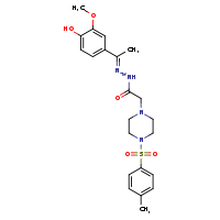 N'-[(1E)-1-(4-hydroxy-3-methoxyphenyl)ethylidene]-2-[4-(4-methylbenzenesulfonyl)piperazin-1-yl]acetohydrazide