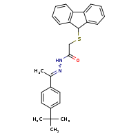 N'-[(1E)-1-(4-tert-butylphenyl)ethylidene]-2-(9H-fluoren-9-ylsulfanyl)acetohydrazide