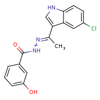 N'-[(1E)-1-(5-chloro-1H-indol-3-yl)ethylidene]-3-hydroxybenzohydrazide
