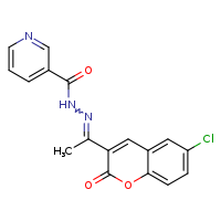 N'-[(1E)-1-(6-chloro-2-oxochromen-3-yl)ethylidene]pyridine-3-carbohydrazide