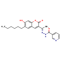 N'-[(1E)-1-(6-hexyl-7-hydroxy-2-oxochromen-3-yl)ethylidene]pyridine-3-carbohydrazide