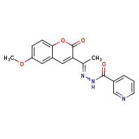 N'-[(1E)-1-(6-methoxy-2-oxochromen-3-yl)ethylidene]pyridine-3-carbohydrazide