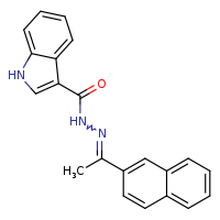 N'-[(1E)-1-(naphthalen-2-yl)ethylidene]-1H-indole-3-carbohydrazide