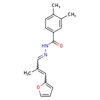 N'-[(1E,2E)-3-(furan-2-yl)-2-methylprop-2-en-1-ylidene]-3,4-dimethylbenzohydrazide