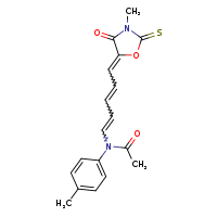 N-[(1E,3E)-5-[(5E)-3-methyl-4-oxo-2-sulfanylidene-1,3-oxazolidin-5-ylidene]penta-1,3-dien-1-yl]-N-(4-methylphenyl)acetamide