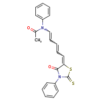 N-[(1E,3E)-5-[(5E)-4-oxo-3-phenyl-2-sulfanylidene-1,3-thiazolidin-5-ylidene]penta-1,3-dien-1-yl]-N-phenylacetamide