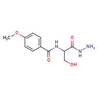N-[1-(hydrazinecarbonyl)-2-hydroxyethyl]-4-methoxybenzamide