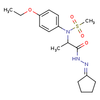 N-[1-(N'-cyclopentylidenehydrazinecarbonyl)ethyl]-N-(4-ethoxyphenyl)methanesulfonamide