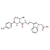 N-(1-{N'-[(Z)-[1-(carbamoylmethyl)indol-3-yl]methylidene]hydrazinecarbonyl}-2-methylpropyl)-4-methylbenzamide
