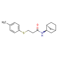 N-[(1S,2R,4R)-bicyclo[2.2.1]heptan-2-yl]-3-[(4-methylphenyl)sulfanyl]propanamide