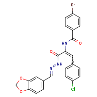 N-[(1Z)-1-{N'-[(Z)-2H-1,3-benzodioxol-5-ylmethylidene]hydrazinecarbonyl}-2-(4-chlorophenyl)eth-1-en-1-yl]-4-bromobenzamide