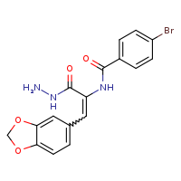 N-[(1Z)-2-(2H-1,3-benzodioxol-5-yl)-1-(hydrazinecarbonyl)eth-1-en-1-yl]-4-bromobenzamide