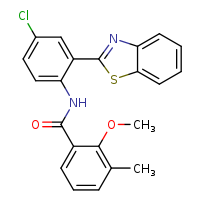 N-[2-(1,3-benzothiazol-2-yl)-4-chlorophenyl]-2-methoxy-3-methylbenzamide