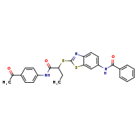 N-[2-({1-[(4-acetylphenyl)carbamoyl]propyl}sulfanyl)-1,3-benzothiazol-6-yl]benzamide