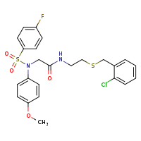 N-(2-{[(2-chlorophenyl)methyl]sulfanyl}ethyl)-2-[N-(4-methoxyphenyl)-4-fluorobenzenesulfonamido]acetamide