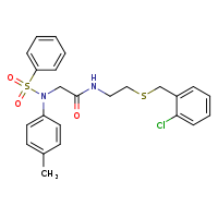 N-(2-{[(2-chlorophenyl)methyl]sulfanyl}ethyl)-2-[N-(4-methylphenyl)benzenesulfonamido]acetamide