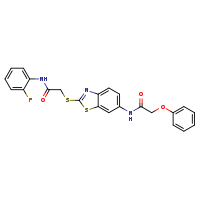 N-[2-({[(2-fluorophenyl)carbamoyl]methyl}sulfanyl)-1,3-benzothiazol-6-yl]-2-phenoxyacetamide