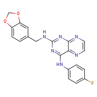 N2-(2H-1,3-benzodioxol-5-ylmethyl)-N4-(4-fluorophenyl)pteridine-2,4-diamine