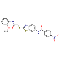 N-[2-({[(2-methoxyphenyl)carbamoyl]methyl}sulfanyl)-1,3-benzothiazol-6-yl]-4-nitrobenzamide