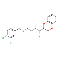 N-(2-{[(3,4-dichlorophenyl)methyl]sulfanyl}ethyl)-2,3-dihydro-1,4-benzodioxine-2-carboxamide