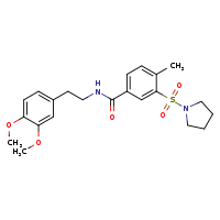 N-[2-(3,4-dimethoxyphenyl)ethyl]-4-methyl-3-(pyrrolidine-1-sulfonyl)benzamide
