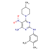 N2-(3,4-dimethylphenyl)-6-(4-methylpiperidin-1-yl)-5-nitropyrimidine-2,4-diamine