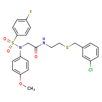N-(2-{[(3-chlorophenyl)methyl]sulfanyl}ethyl)-2-[N-(4-methoxyphenyl)-4-fluorobenzenesulfonamido]acetamide