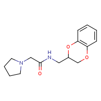 N-(2,3-dihydro-1,4-benzodioxin-2-ylmethyl)-2-(pyrrolidin-1-yl)acetamide