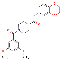 N-(2,3-dihydro-1,4-benzodioxin-6-yl)-1-(3,5-dimethoxybenzoyl)piperidine-4-carboxamide
