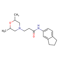 N-(2,3-dihydro-1H-inden-5-yl)-3-(2,6-dimethylmorpholin-4-yl)propanamide